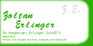 zoltan erlinger business card